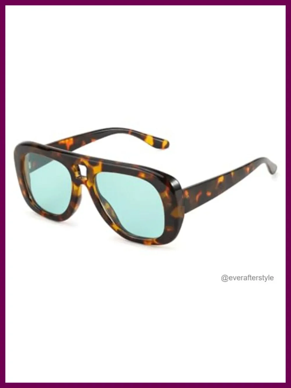 Oversized Retro Aviator Sunglasses UV400 Protection